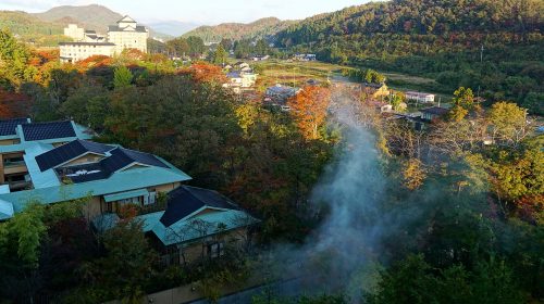 秋保温泉の絶景写真