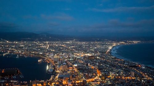 函館山の夜景の絶景写真
