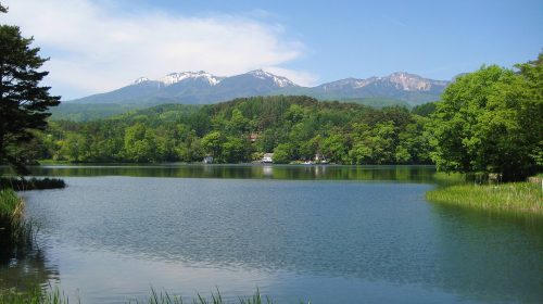 松原湖の絶景写真