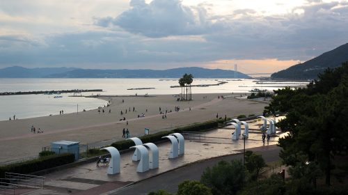 須磨海水浴場の絶景写真