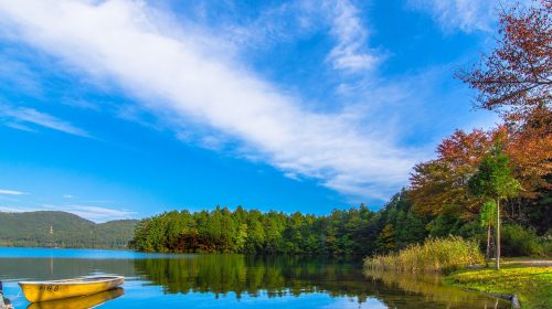 青木湖の絶景写真
