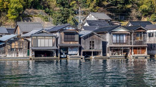 伊根の舟屋の絶景写真
