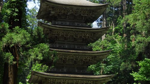 羽黒山五重塔の絶景写真