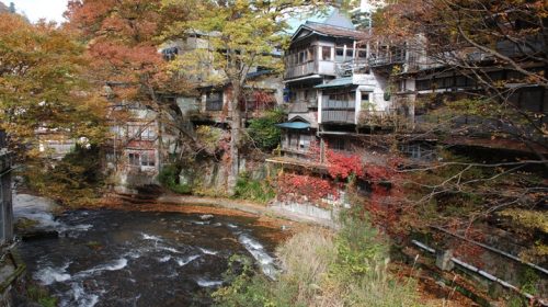 東山温泉の絶景写真