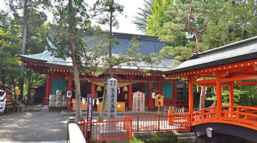 生島足島神社の絶景写真