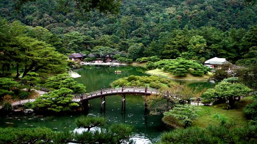 栗林公園の絶景写真