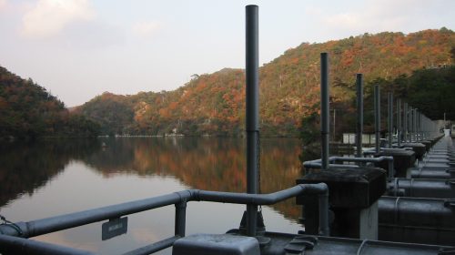 千苅水源池の絶景写真