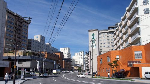 湯の川温泉の絶景写真