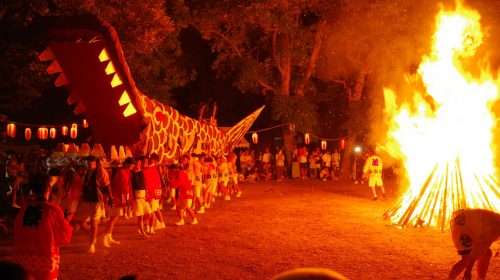 ぐず焼き祭りの絶景写真