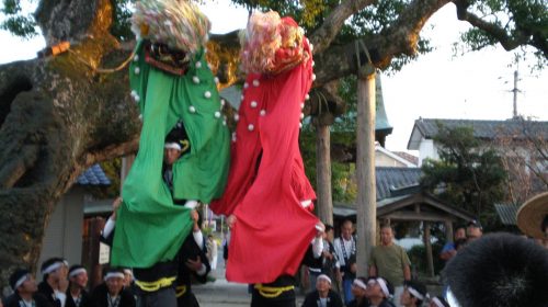 三重の獅子舞の絶景写真