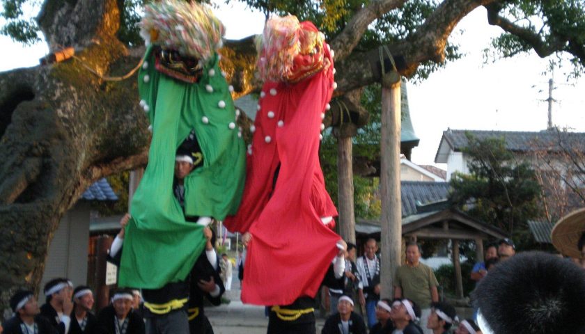 佐賀県の絶景スポット「三重の獅子舞」