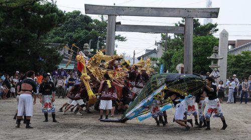 富田の鯨船行事の絶景写真