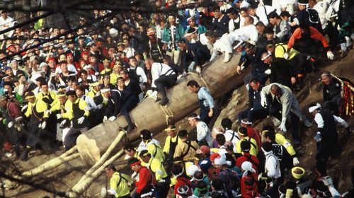 御柱祭の絶景写真