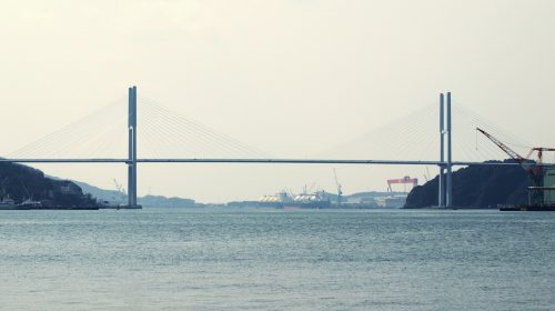 ながさき女神大橋道路の絶景写真